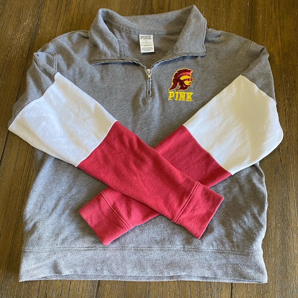 Victoria’s Secret USC Trojan Quarter Zip Pullover
